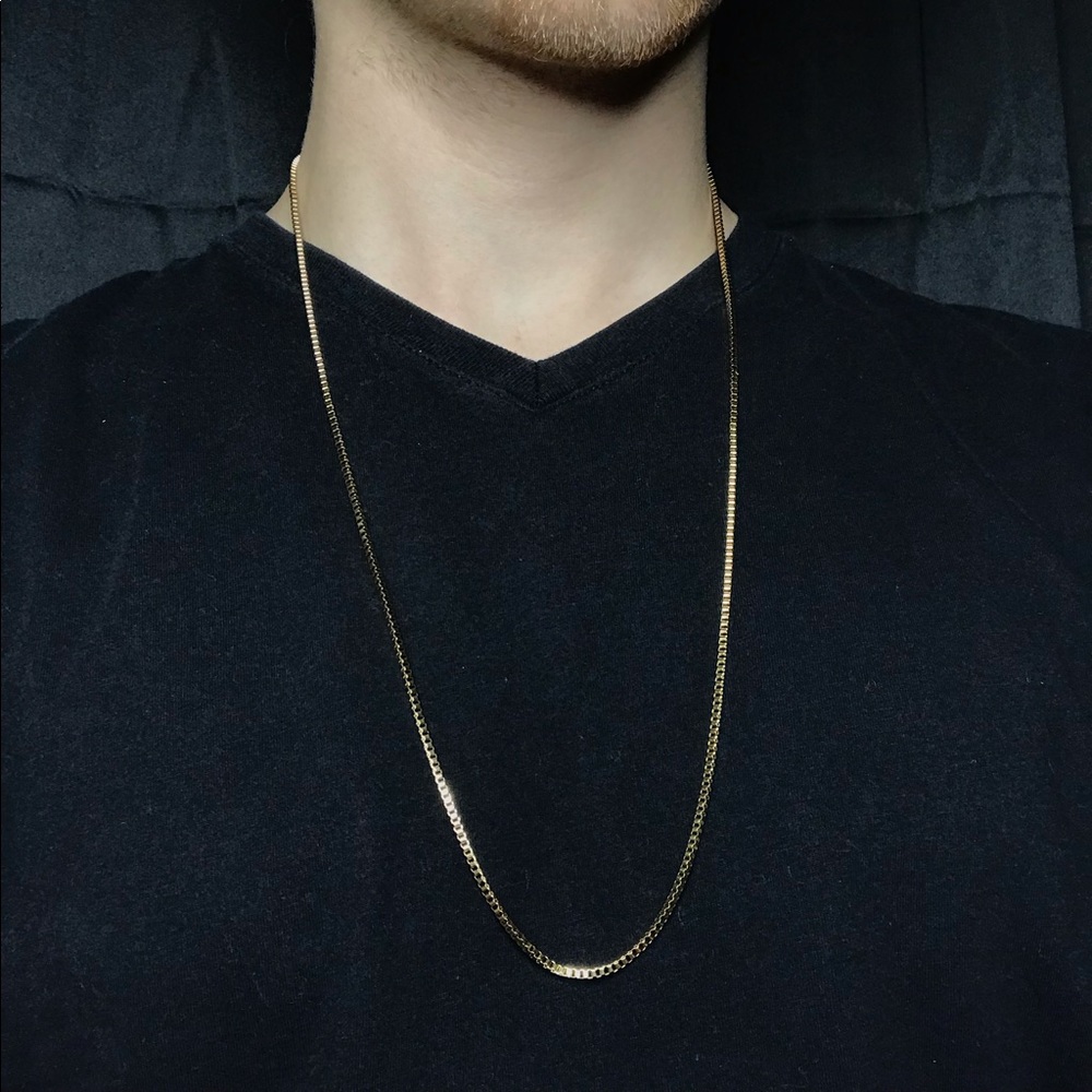 2mm 30” 18K Box Chain
